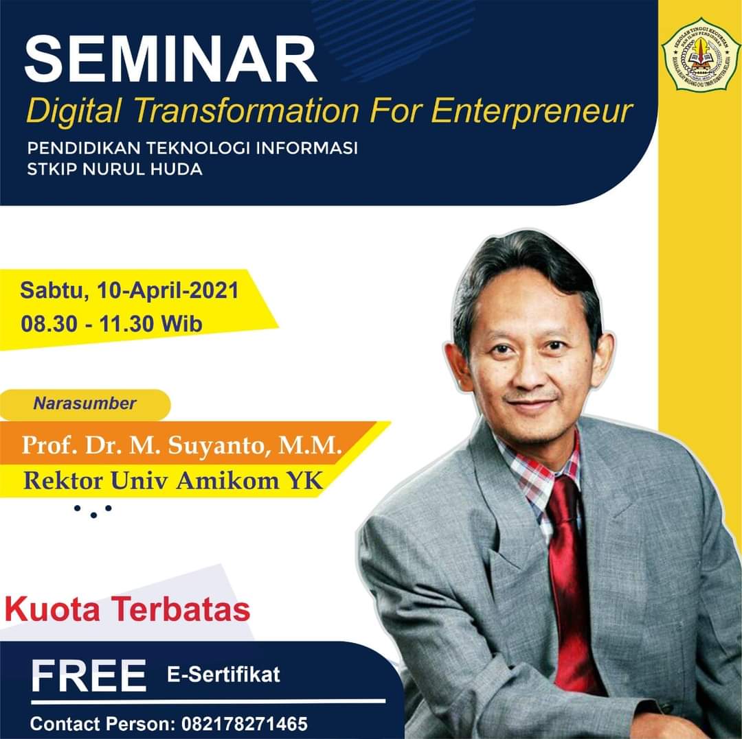 Prodi PTI Siap Hadirkan Guru Besar Amikom dalam Virtual Seminar