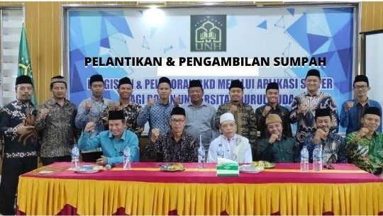 Pimpinan Yayasan Lantik Rektor dan Jajaran Pengelola Baru UNH